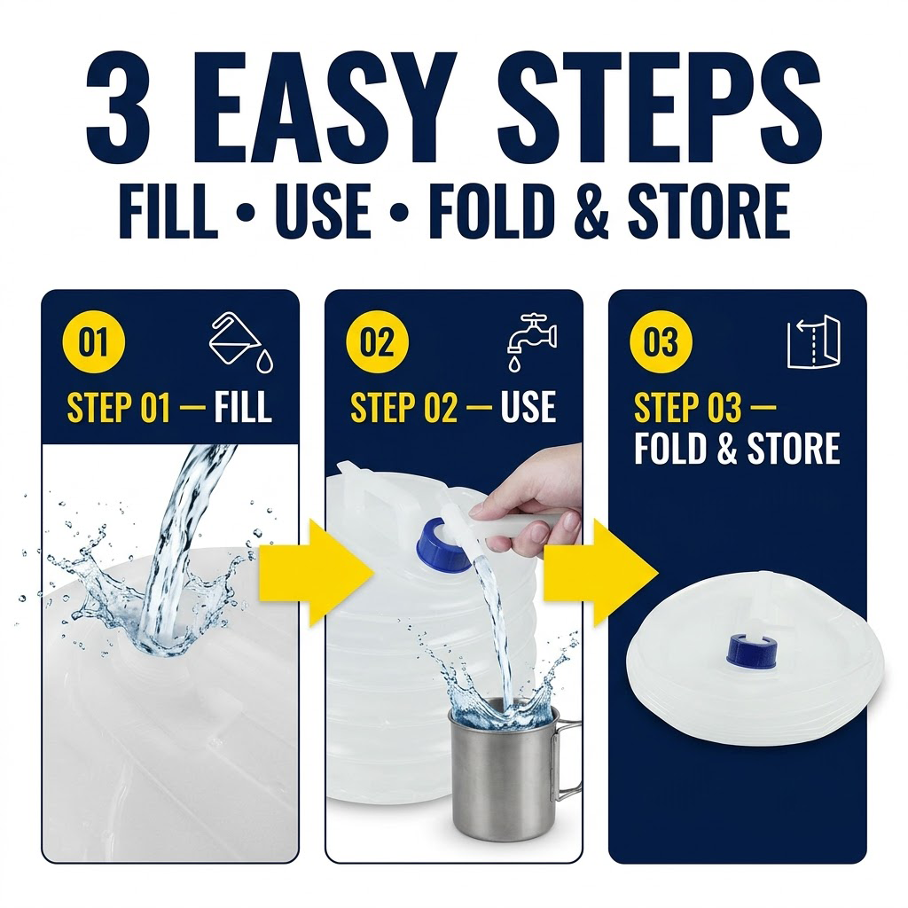 Collapsible Water Jug with Spigot