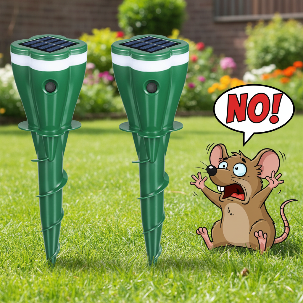 Solar Ultrasonic Outdoor Animal Repellent