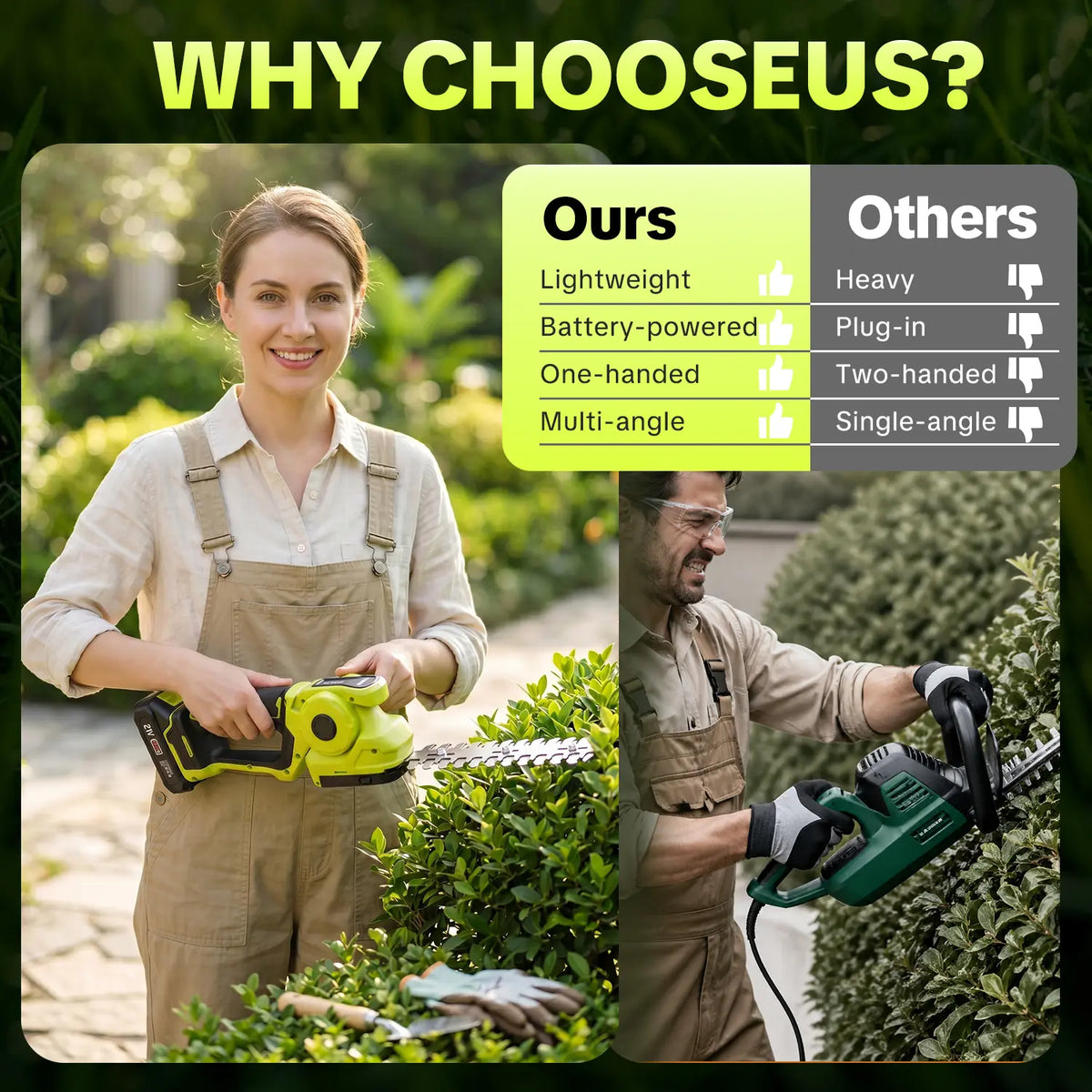 🔥Limited Time 50% OFF-Cordless 2-in-1 Grass Shear & Shrub Trimmer🌿