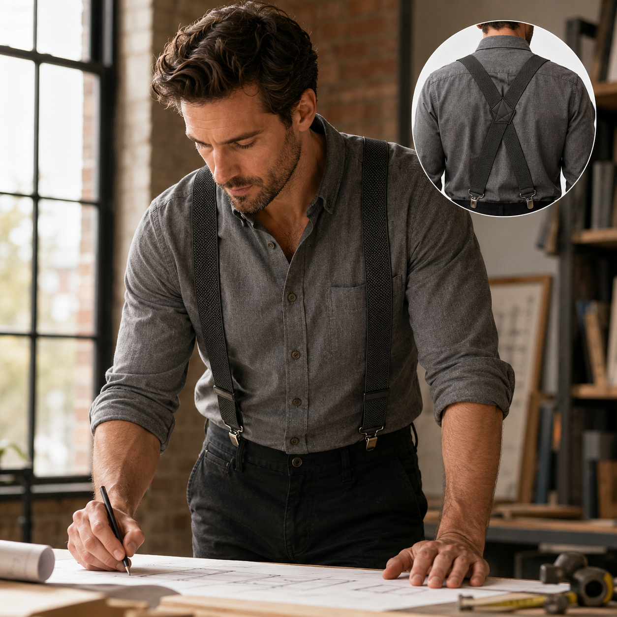 🔥Limited Time 50% OFF🔥Men's X-Back Suspenders with Hook Clips