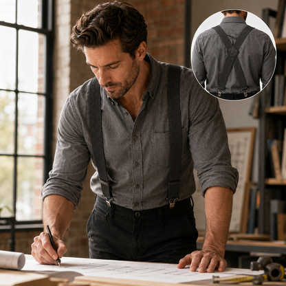 🔥Limited Time 50% OFF🔥Men's X-Back Suspenders with Hook Clips