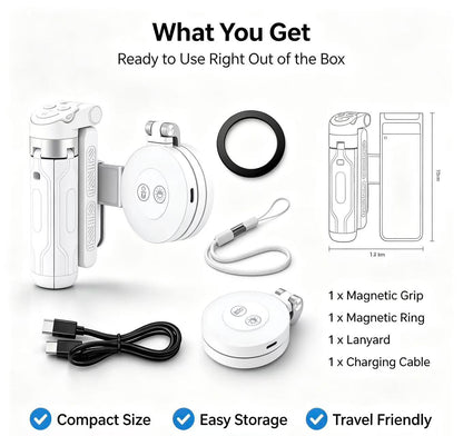 📸LAST DAY 49% OFF-Zoomable Magnetic Palm Grip | Selfie Stick & Tripod