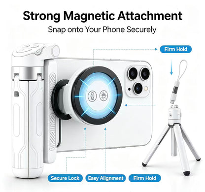 📸LAST DAY 49% OFF-Zoomable Magnetic Palm Grip | Selfie Stick & Tripod