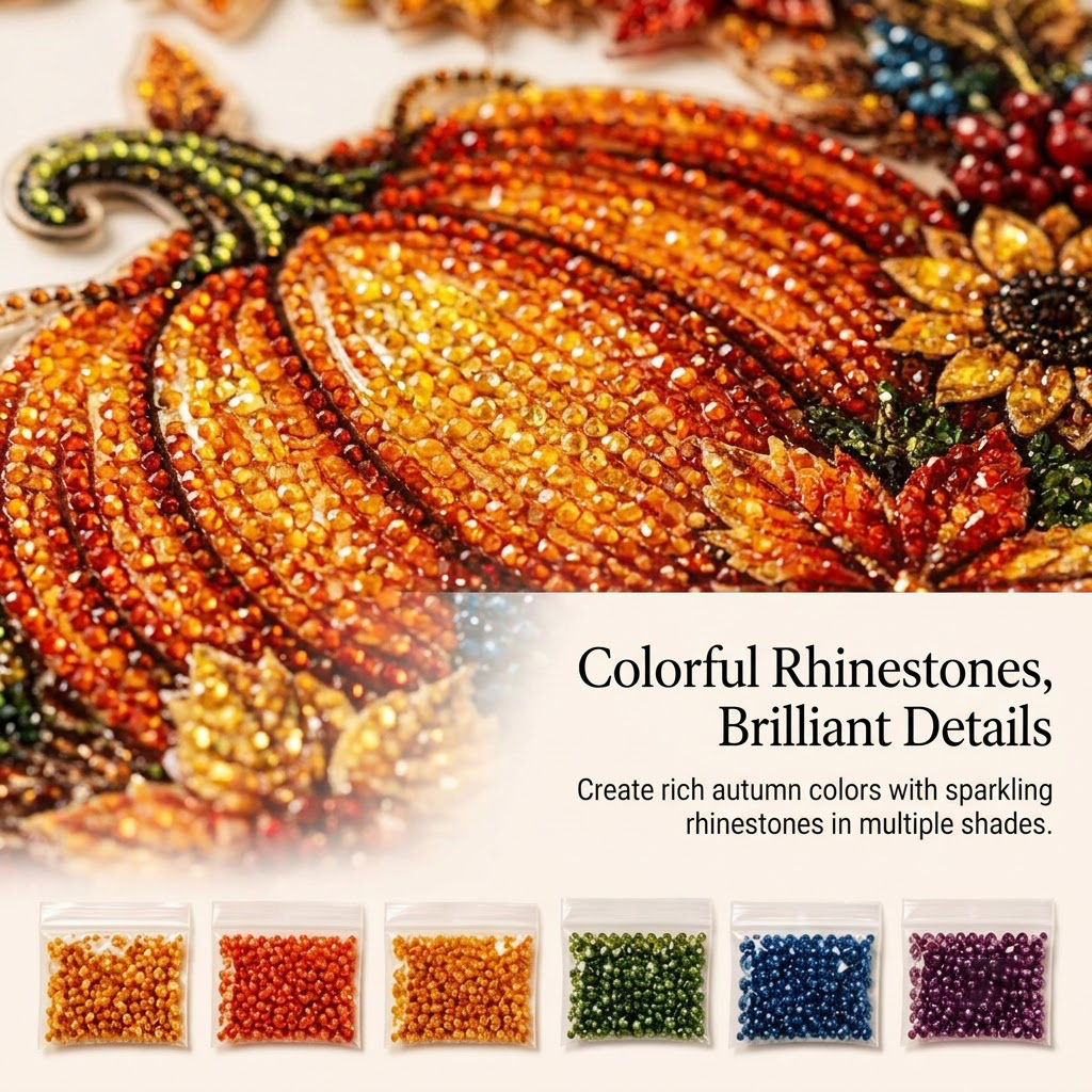 🌟LIMITED-TIME 50% OFF! 🎃Pumpkin Wreath Crystal Wall Decor