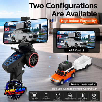 🕹️1:64 Mini Alloy RC Car With HD Camera & Real-Time Video Transmission(App & Remote)🚙