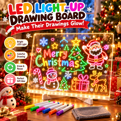 🎨 LED Light-Up Drawing Board for Kids – Reusable Glow Art Kit