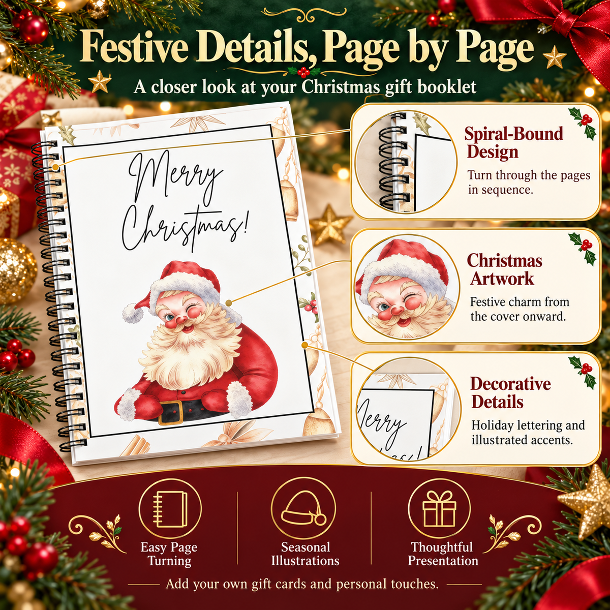 🎁 Christmas Gift Card Book – DIY Personalized Holiday Gift for Family & Friends