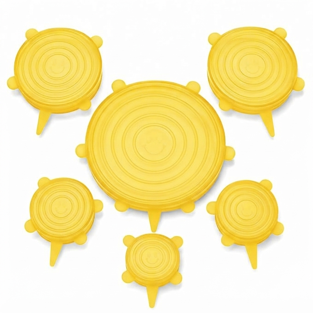 🔥LAST DAY 50% OFF🥗 6-Pack Silicone Stretch Lids – Reusable♻️, BPA-Free & Leak-Proof Covers for Bowls, Pots, Cups & Fruits