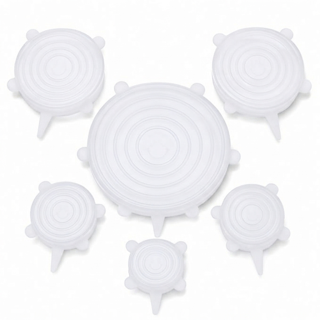 🔥LAST DAY 50% OFF🥗 6-Pack Silicone Stretch Lids – Reusable♻️, BPA-Free & Leak-Proof Covers for Bowls, Pots, Cups & Fruits