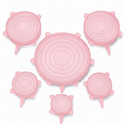 🔥LAST DAY 50% OFF🥗 6-Pack Silicone Stretch Lids – Reusable♻️, BPA-Free & Leak-Proof Covers for Bowls, Pots, Cups & Fruits