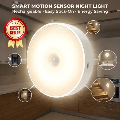 🔥 Motion Sensor Night Light ✨ Lights Up When You Come