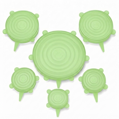 🔥LAST DAY 50% OFF🥗 6-Pack Silicone Stretch Lids – Reusable♻️, BPA-Free & Leak-Proof Covers for Bowls, Pots, Cups & Fruits