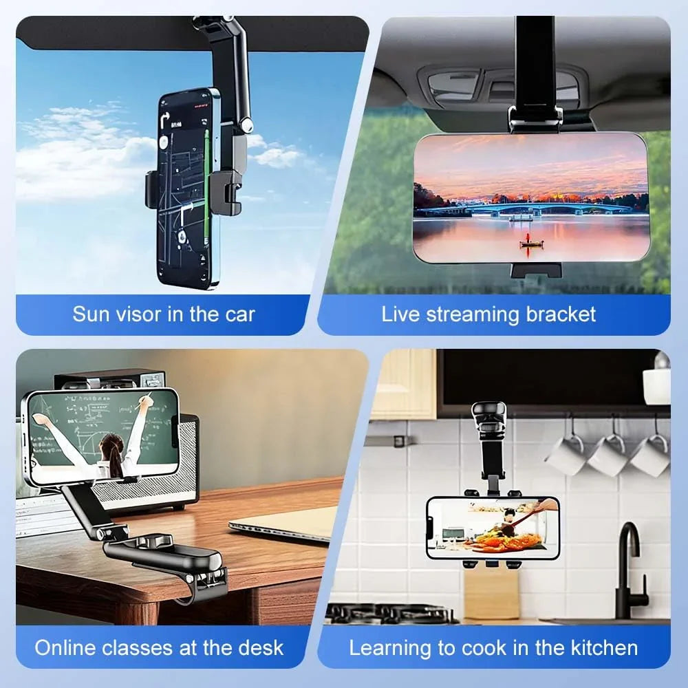 🔥Buy 1 Get 1 Free🔥New 1080° Multi-function Universal 360 Degree Rotating Phone Holder Suitable for Any Scene Car Holder - Rotatable and Retractable