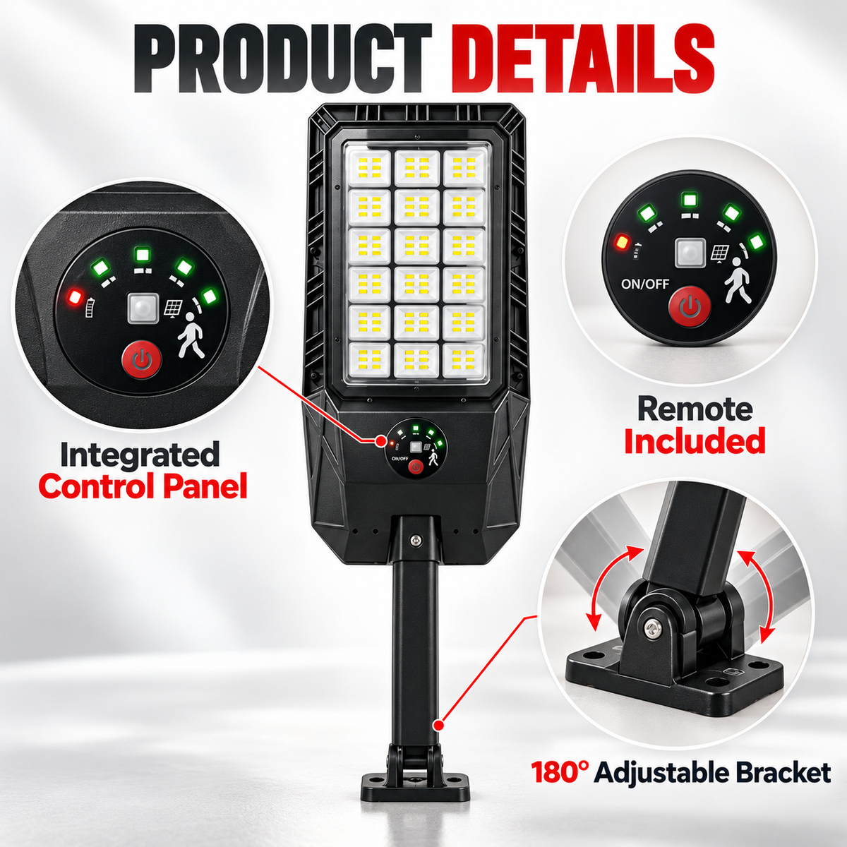 ⏰Limited Time 50% OFF☀️ Ultra Bright Solar LED Street Light System✨ Solar-Powered & Energy-Saving