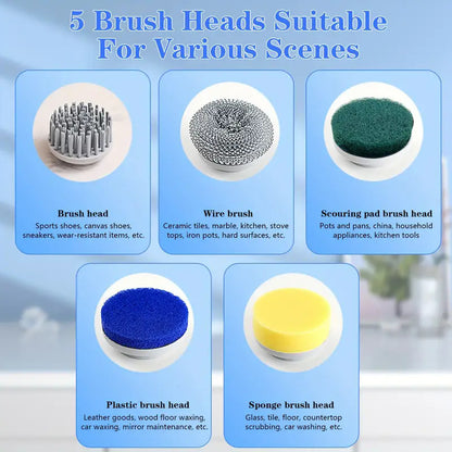🔥Hot Sale 50% OFF🔥5-in-1 Smart Display Electric Cleaning Brush