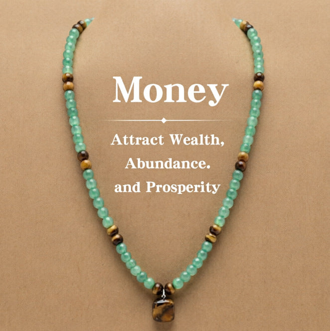 🔥50% OFF NOW🦁Men's Natural Tiger's‑Eye Beaded Necklace‑Stylish Energy Healing Stone Jewelry for Daily & Gift‑Giving