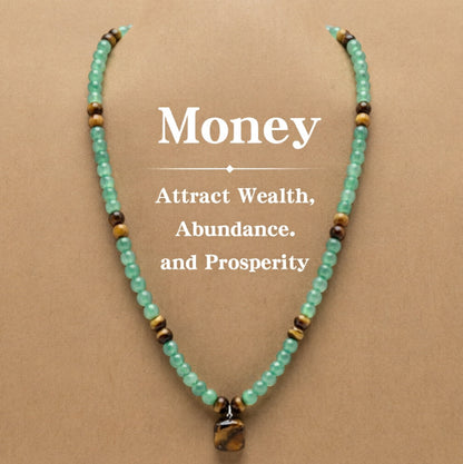 🔥50% OFF NOW🦁Men's Natural Tiger's‑Eye Beaded Necklace‑Stylish Energy Healing Stone Jewelry for Daily & Gift‑Giving