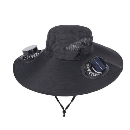 2026 New 3-Solar-Fan Cooling Hat — UPF50+ Sun Protection, Triple-Power Rechargeable, & Water-Resistant