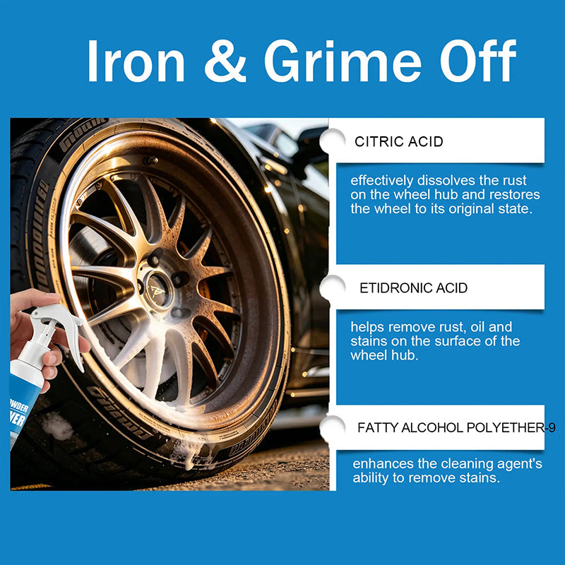 Automotive Rust Remover Spray 100ML – Fast-Acting Iron & Rust Cleaner for Wheels, Rims, Metal Surfaces