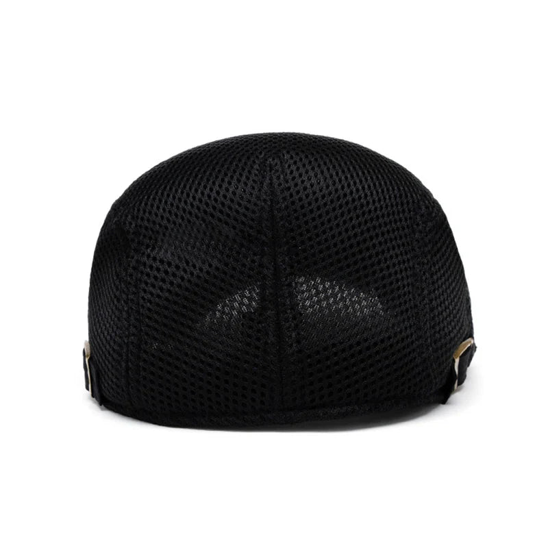 🔥Men's Breathable Mesh Flat Cap – Adjustable Newsboy Ivy Beret Summer Hat