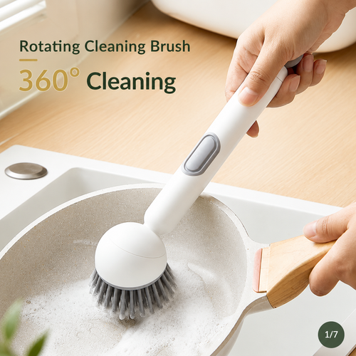 🔥LAST DAY 49% OFF-360° Rotating Soap Dispensing Dish Brush