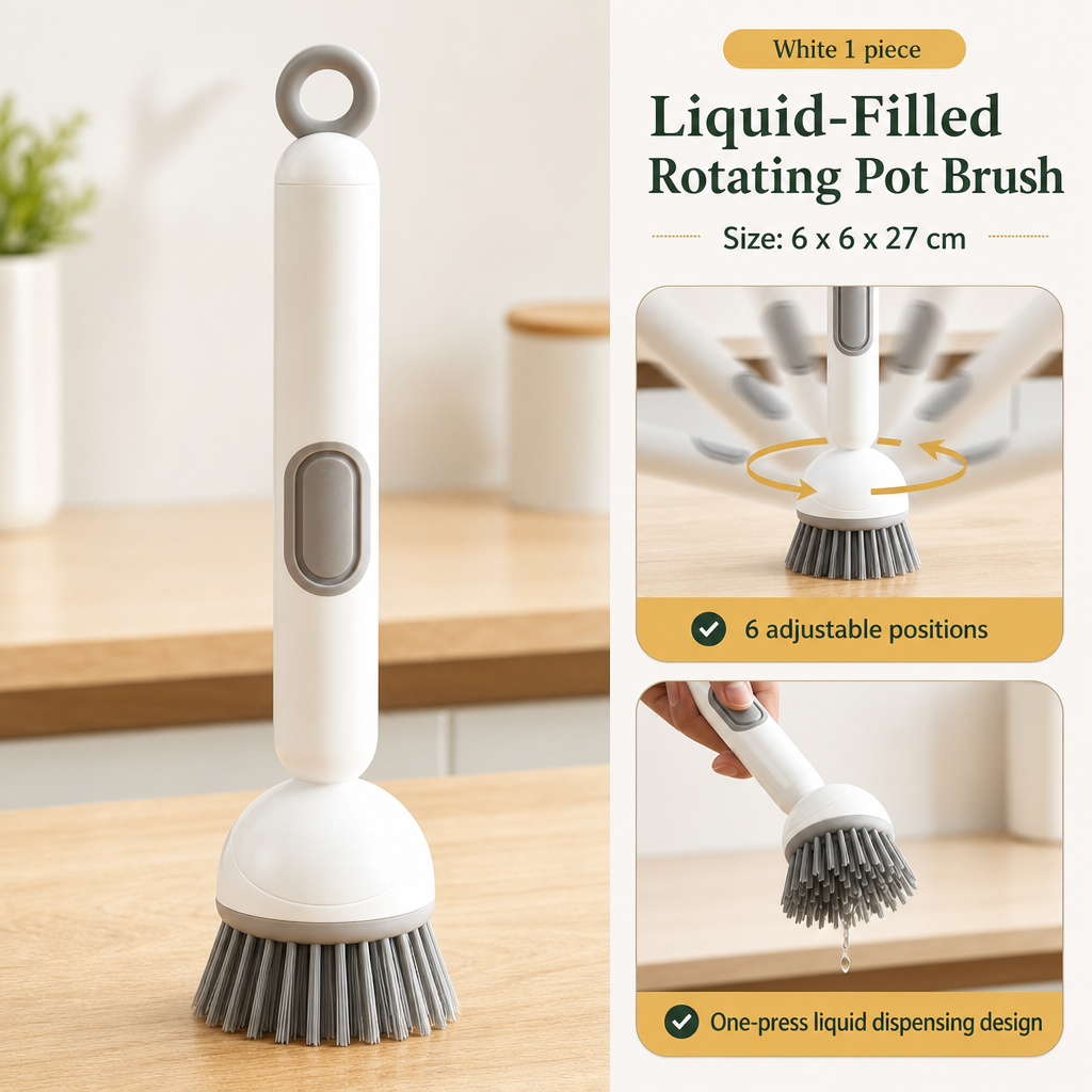 🔥LAST DAY 49% OFF-360° Rotating Soap Dispensing Dish Brush