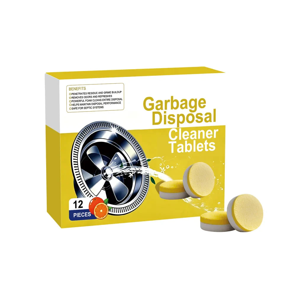 🍋Lemon-Scented Garbage Disposal Cleaning Tablets – Deep Clean & Freshen Drains (12 Pack)