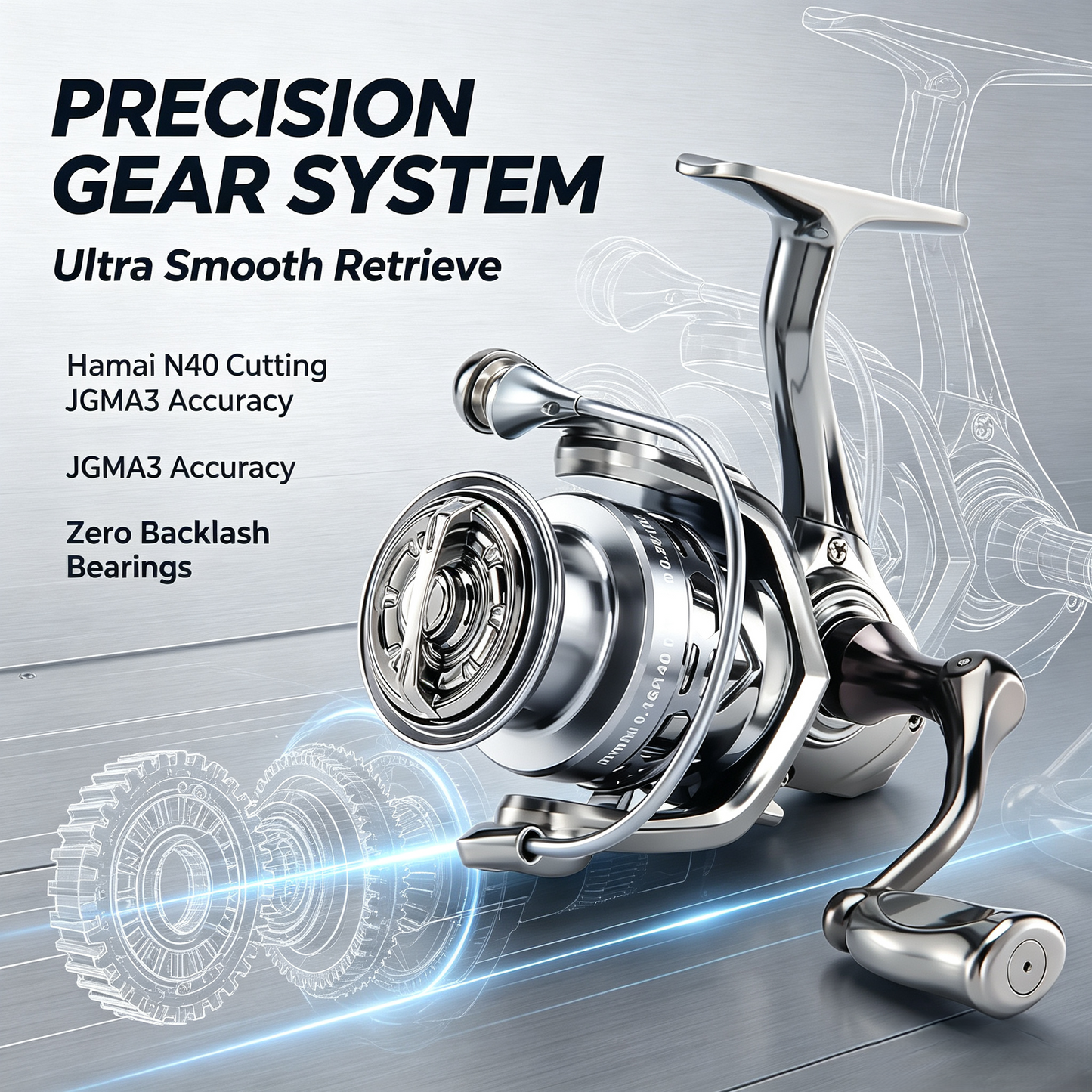 🎣Dolphin Advance Edition Spinning Reel,5.2:1Gear Ratio,Freshwater Fishing Reels🐟