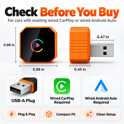 🔥 Limited Time Offer🚗2027 Wireless CarPlay Converter✨ Easy Plug & Play, No Cables Needed