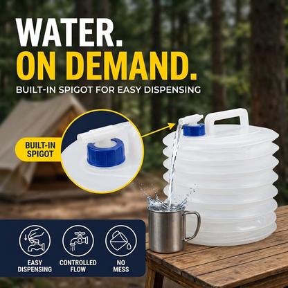 Collapsible Water Jug with Spigot