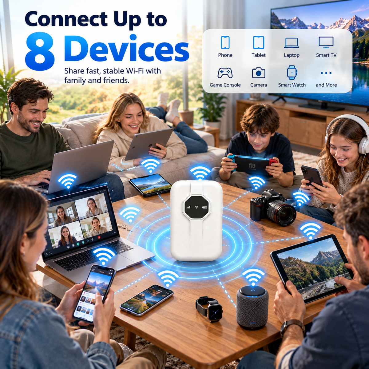 🔥Limited Time 50% OFF🌍 Global Coverage | Boundless Portable Wi-Fi 6 – Travel, Work & Share