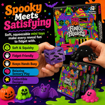 🔥LAST DAY 50% OFF - 🎃NeeDoh Funky Frights Squish-O-Ween Countdown | 13 Days Halloween Surprise Squishy Toy Calendar