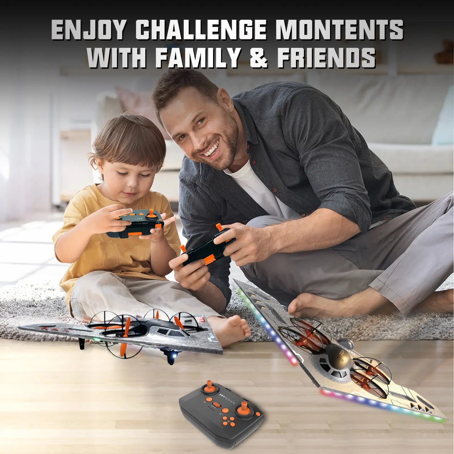 3-in-1 RC Jet Plane Remote Control Airplane Air Land Water With 2.4 GHz Control&LED Lights