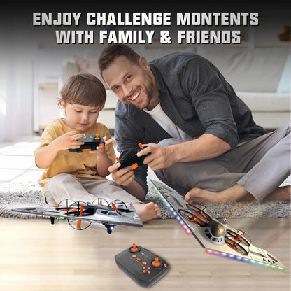3-in-1 RC Jet Plane Remote Control Airplane Air Land Water With 2.4 GHz Control&LED Lights