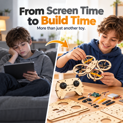 🔥Limited Time-50% OFF🚁DIY Wooden RC Quadcopter Kit – Build Your Own Flying Adventure