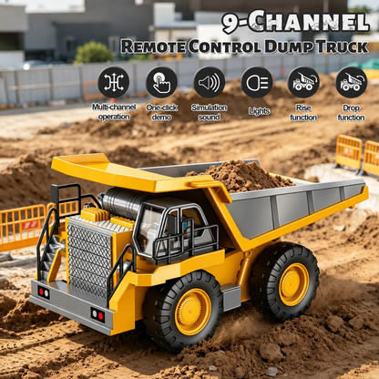 🚜 4-in-1 RC Construction Vehicle Fleet - Remote Control Excavator Dump Truck Toy Set 🏗️
