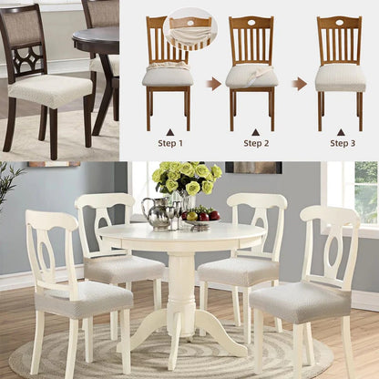 Jacquard Chair Cover – Stretch Fabric, Waterproof & Reusable