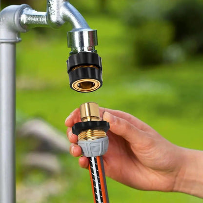 VeroFlow™ 1-Second Snap Hose Connector Kit – Premium 3/4" Aluminum Quick Connect Fittings – Precision Leak-Free Design 🌊🛡️
