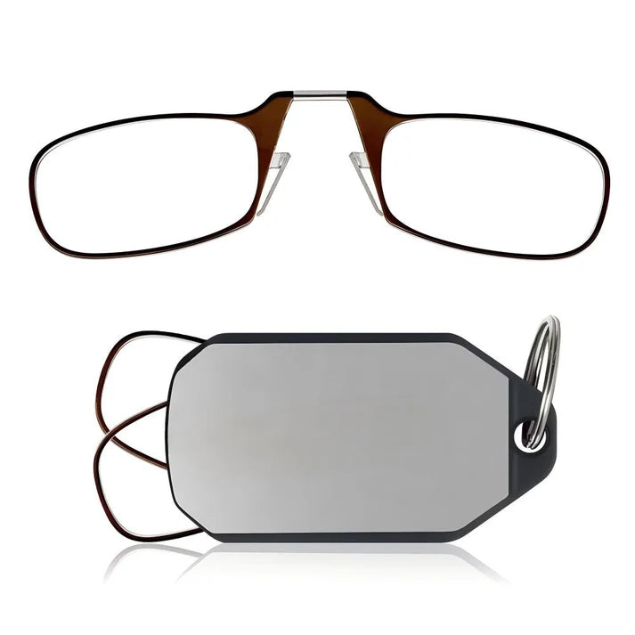 🔥Slim Folding Keychain Reading Glasses - Clips Anywhere, Reads Anytime🔑