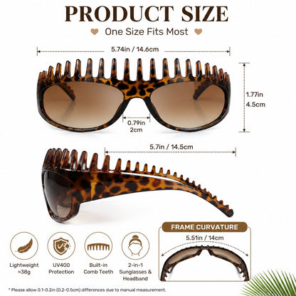 🔥Limited-Time 50% OFF🏆2-In-1 Tortoiseshell Headband Sunglasses