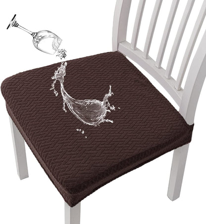 Jacquard Chair Cover – Stretch Fabric, Waterproof & Reusable