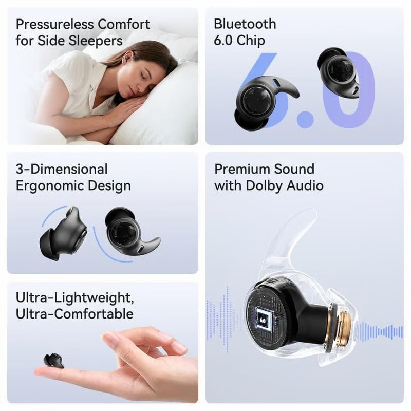 🔥LAST DAY 50% OFF🔥Bluetooth Wireless Earbuds Sleep Earphones