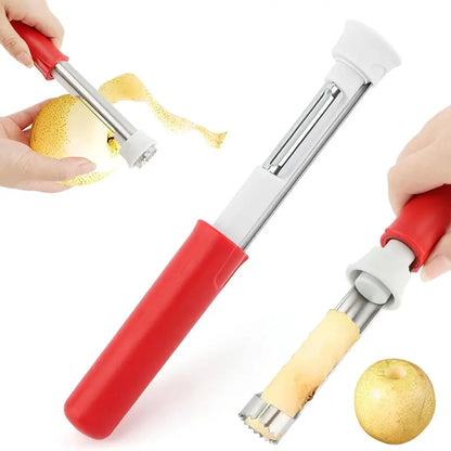 🔥2 in 1 Apple Corer and Peeler, Stainless Steel Fruit Corer