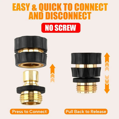 VeroFlow™ 1-Second Snap Hose Connector Kit – Premium 3/4" Aluminum Quick Connect Fittings – Precision Leak-Free Design 🌊🛡️