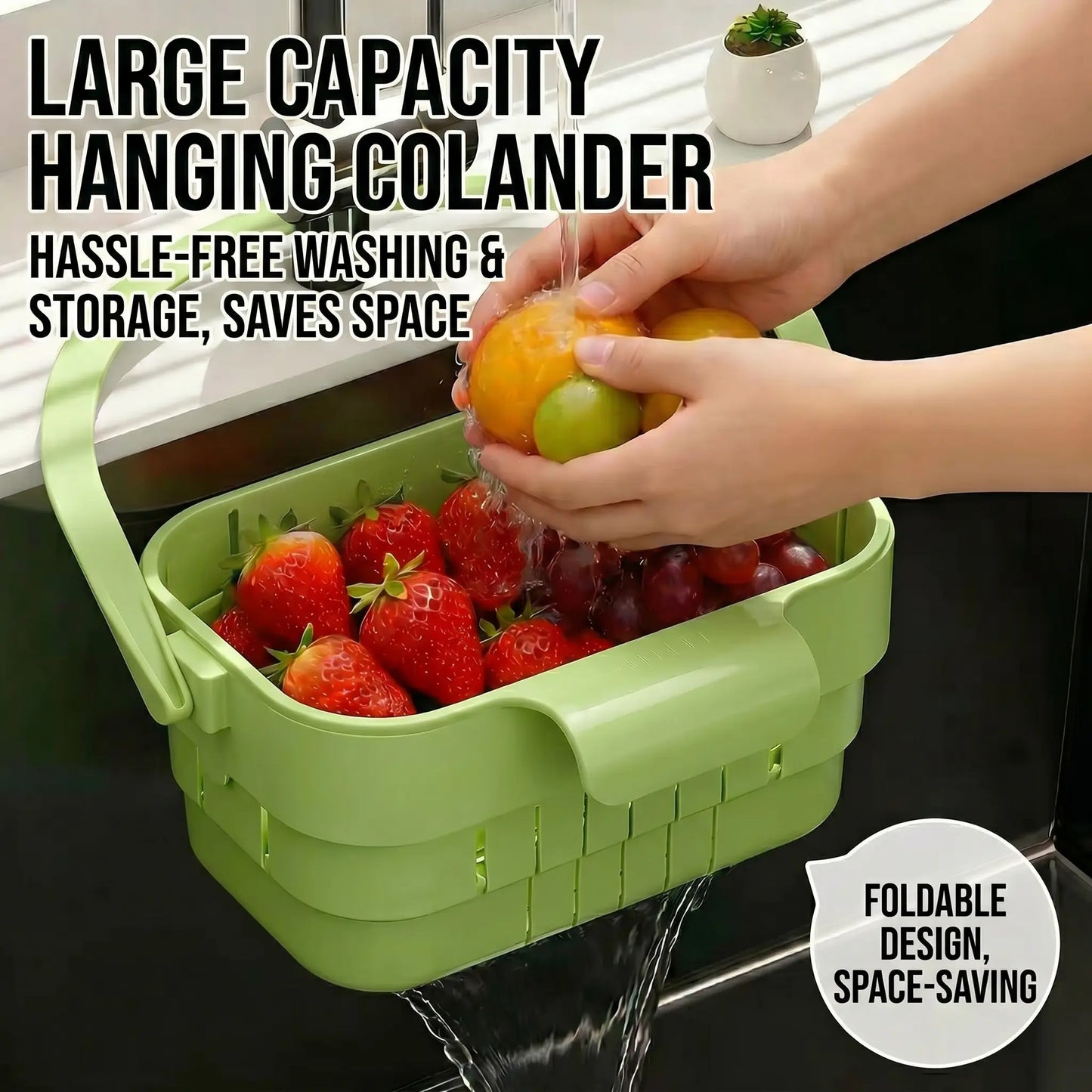 🧺Retractable Hanging Sink Drain Basket, Multi-Purpose Filter for Food Waste & Fruits Vegetables, Dry-Wet Separation Space-Saving Sink Strainer