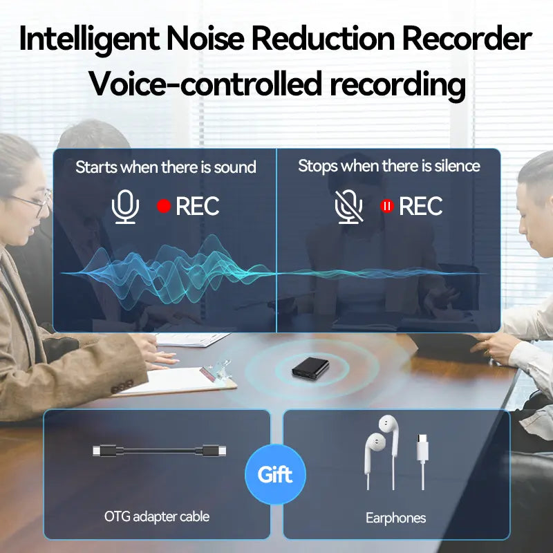 Mini Magnetic Voice Recorder One-Touch Recording