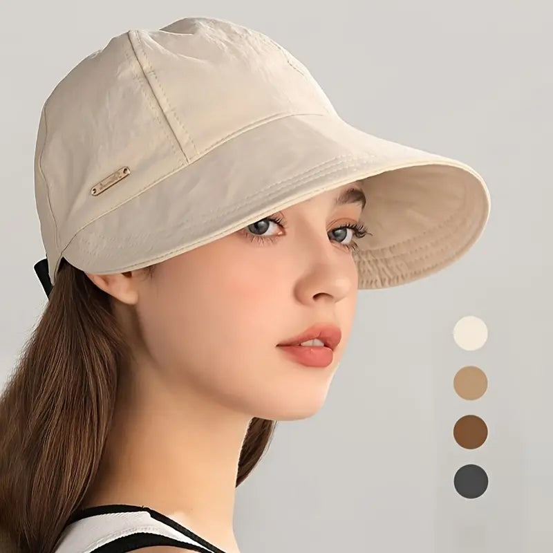 🧢🛡️Women UPF80+ Quick Dry Sun Hat, Wide Brim Water Resistant Bucket Cap with Adjustable Elastic Strap