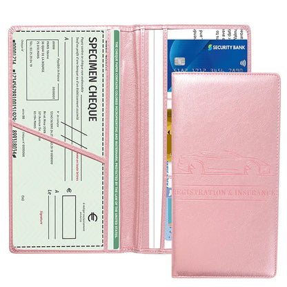 🗃️Car Registration & Insurance Card Holder, Magnetic Closure Vehicle Organizer, Car Essential Document Wallet