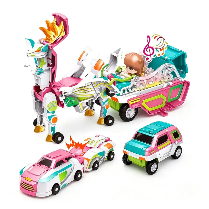 🎄 Christmas Magic! 🚗 Transforming Car Toys | Dino, Dragon & Reindeer 🦖🦌