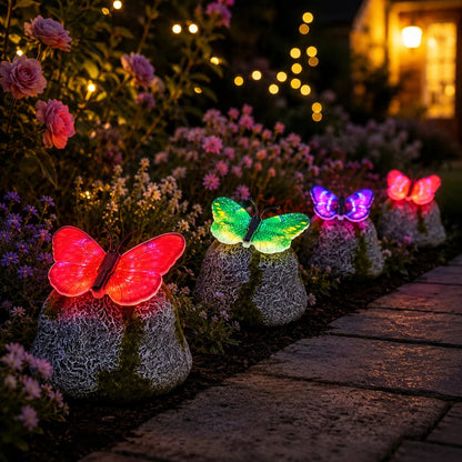 🥳SUMMER HOT SALE ✨🦋Illuminated Butterfly Stone Garden Light